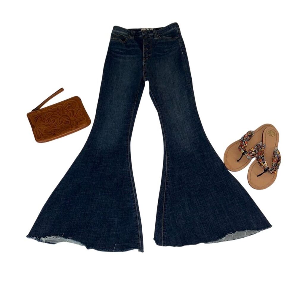 Free People Dark Blue Flare Jeans
